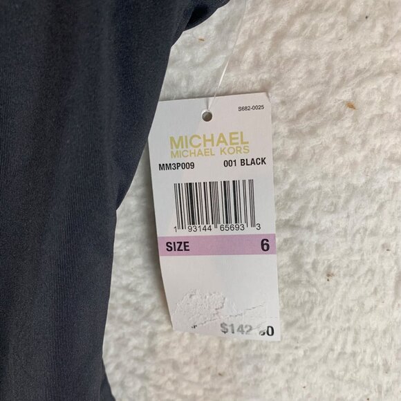 Michael Kors Women's Scoop Neck Chain Link Strap One Piece Swimsuit Size 6 NWT - Picture 3 of 10